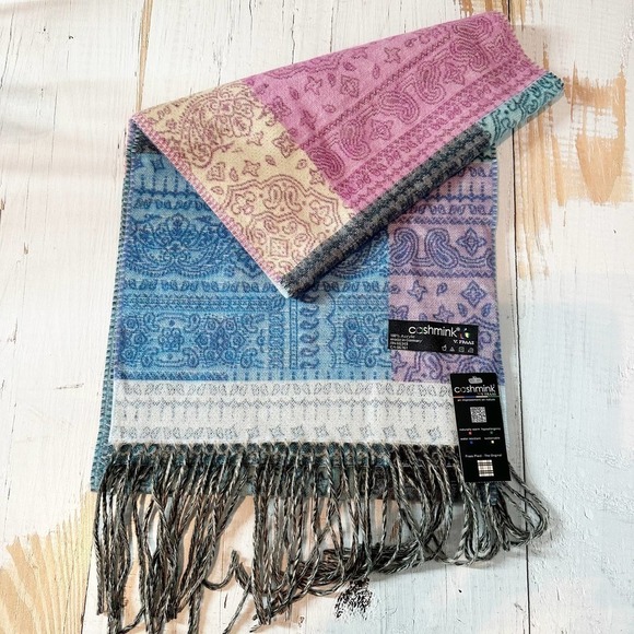 Cashmink Scarf FRAAS Floral Paisley Fringe Scarf 80 inches - Picture 1 of 7